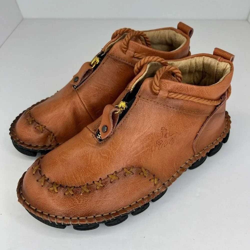 Dacomfy Womens Brown Leather Medieval Renaissance Size 7.5 Chukka Boots
